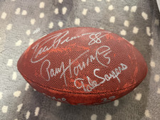 Paul Hornung, Gale Sayers, Mel Renfro & Drew Pearson HOF Autographed Football
