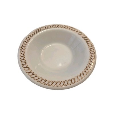 Vintage Corning PYREX REGENCY Brown S Scroll Grapefruit Cereal Bowls 707 6.5 In.