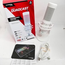 HyperX QuadCast S White RGB USB Condenser Microphone for PC PS5 PS4 Streaming