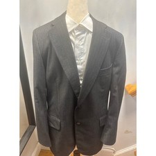 Paul Stuart Blazer Mens Charcoal Grey Excellent Pinstripe Wool SZ 39R