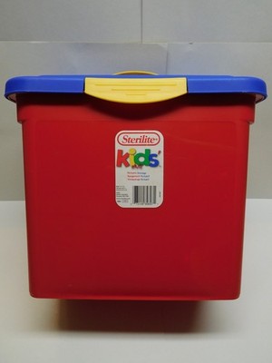 Vtg Sterilite Kids' Stuff #1896 Plastic Storage Container 12''H x 12''L x 8''W 2002