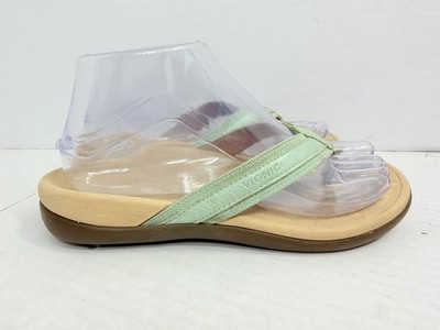 Vionic Tide II Women s 6 Mint Leather Orthotic Toe-Post Sandals 44TIDEII