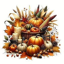 APTDYIGL 5D Autumn Maple Diamond Painting Kits for Adults Beginner,DIY Pumpki...