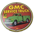 Vintage General Motors Sign - GMC Automobiles Trucks Gas Pump Ad Porcelain Sign