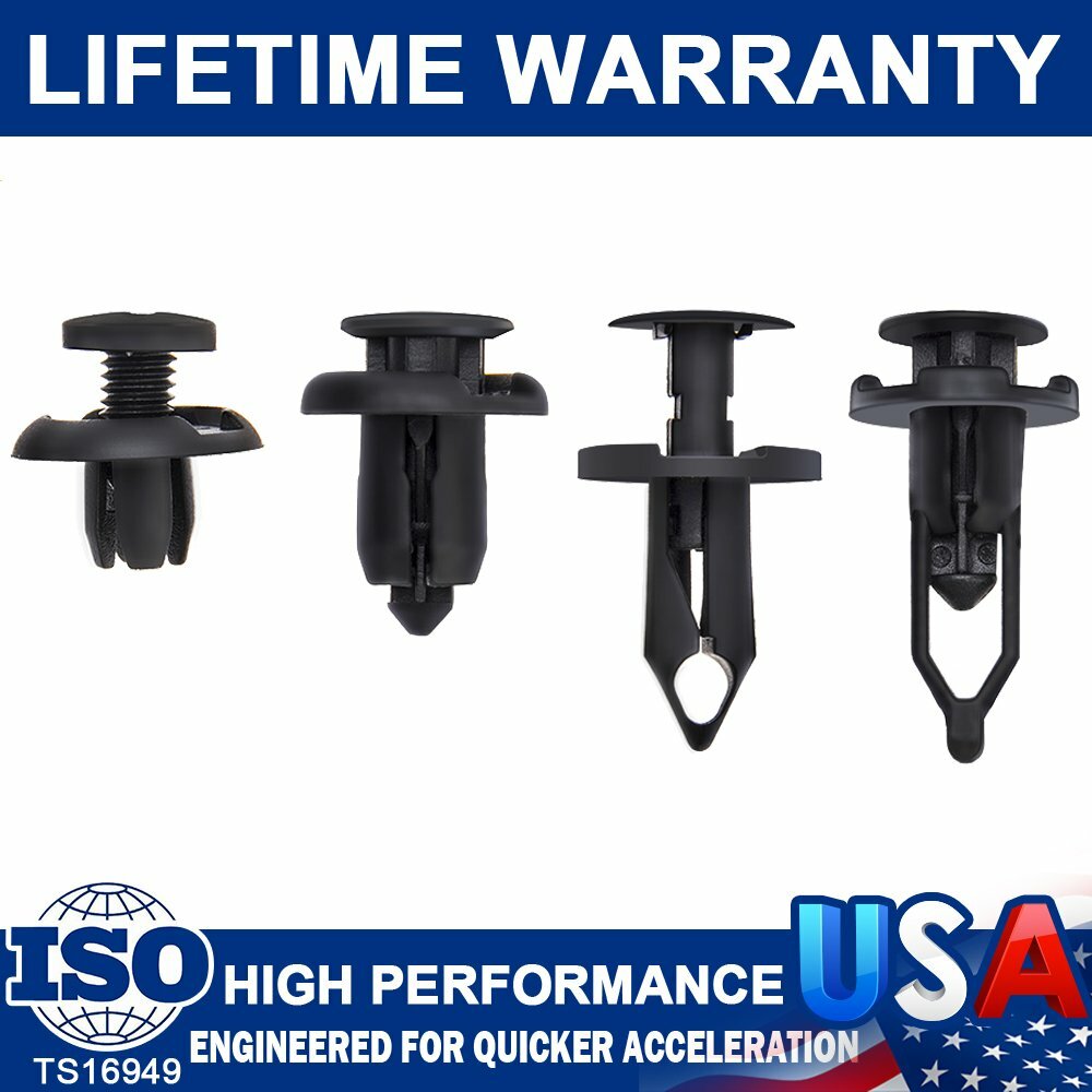 40pc Car Bumper & Trim Push Pin Rivet Retainer Clip Kit - Fits Honda Toyota Ford GM
