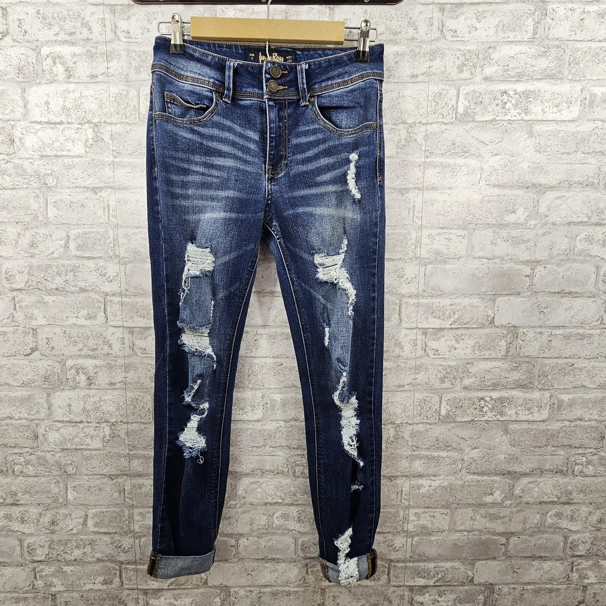 Indigo Rein Size Skinny Jeans Distressed