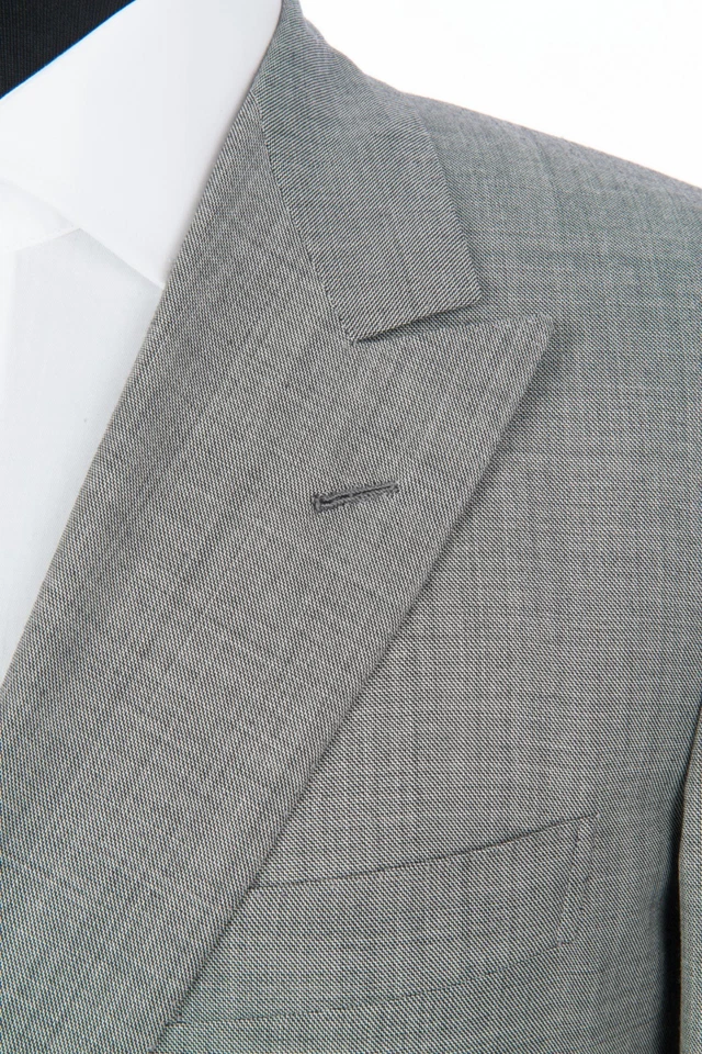 $4590 Traje D'AVENZA Gris Lana Doble Pecho Cosido a Mano en Italia 40 EE. UU. / 50 UE Foto 3 de 4