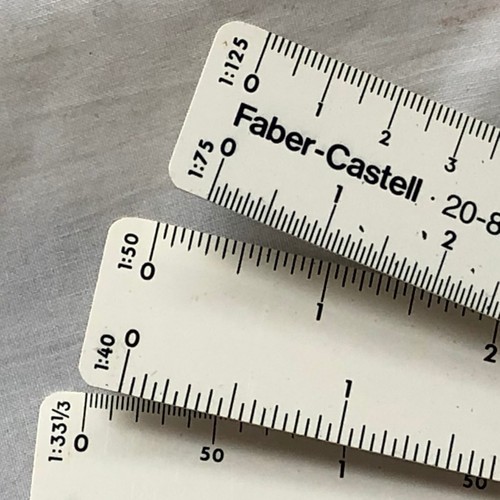 Reglas de medición de bolsillo Faber Castell vintage - Imagen 4 de 10