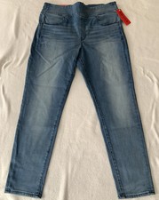 SPANX Signature Waist Ankle Skinny Distressed Blue Jeans  50002R Size 32 - NWT