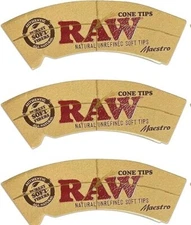 3x RAW MAESTRO TIPS Cone Filter Tips Mastero 3PKS  *Great Price* *USA Shipped!*