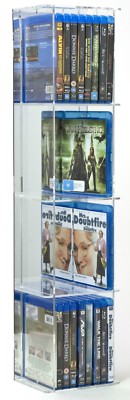 SORA Blu-ray Tower mit verspiegelter Rückwand für bis zu 36 Blu-ray-Cases