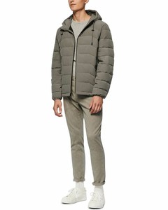 packable stretch down hooded jacket