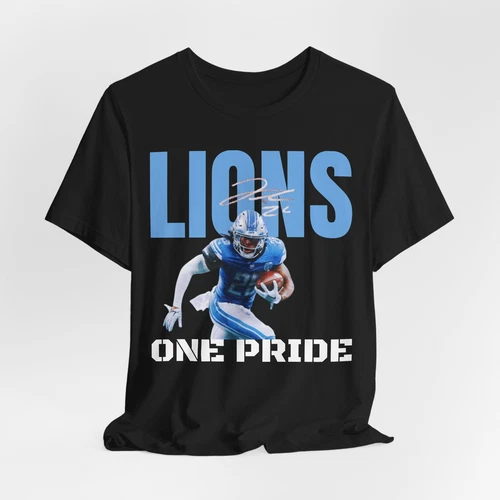 Detroit Lions Jahmyr Gibbs ONE PRIDE football Football Fan T-Shirt, Game Day Football T-Shirt