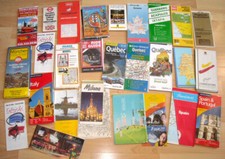 LOT of 28+ International Vintage Road Maps, Europe, Quebec, mexico Italy & more