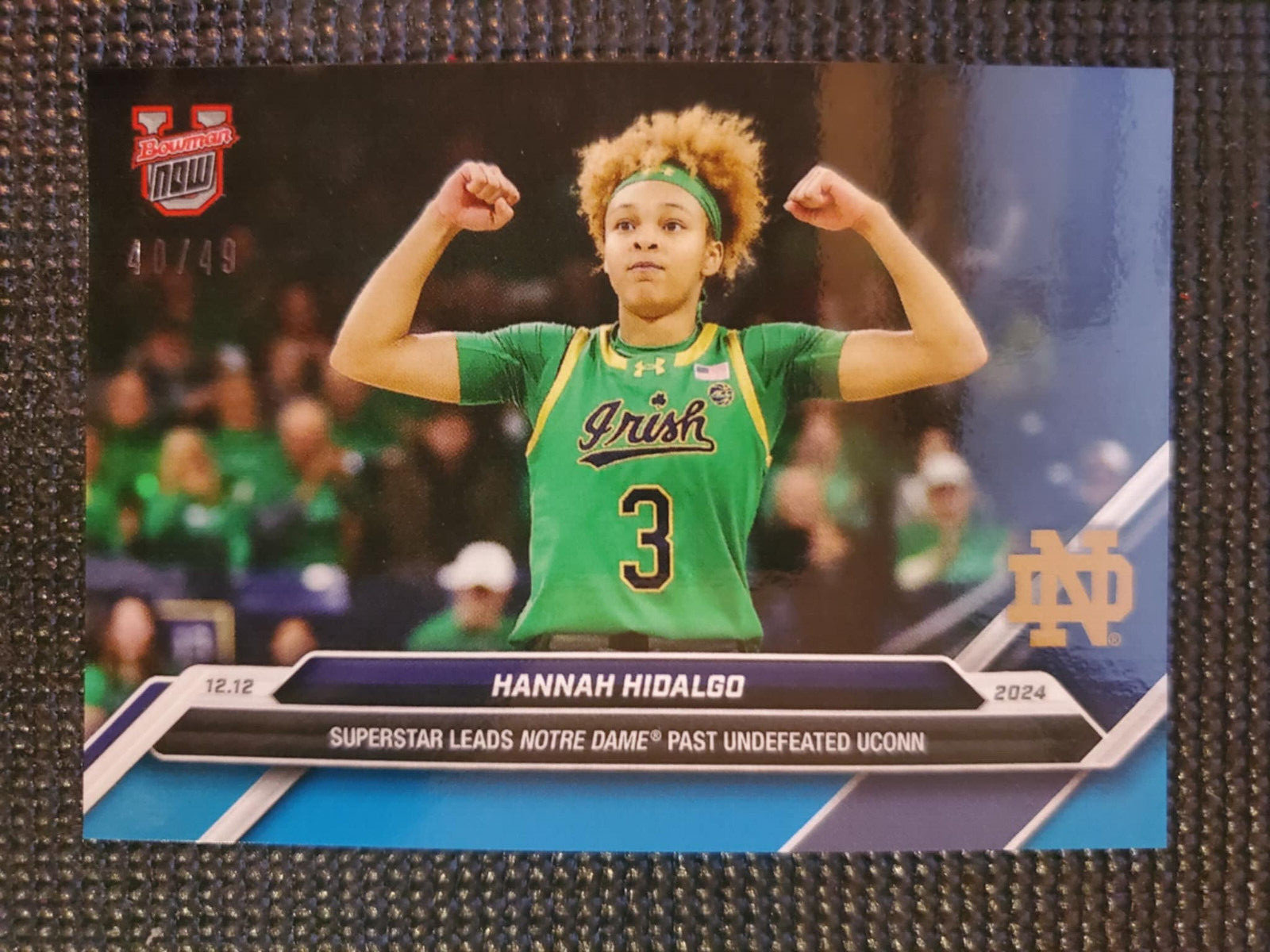 Hannah Hidalgo 2024-25 Bowman U NOW Basketball Card: 29 Blue Parallel 40/49