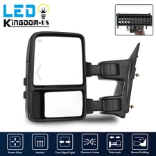 Left Driver Side Power Heated Tow Mirror For 2008- 2016 Ford F250 F350 F450 F550