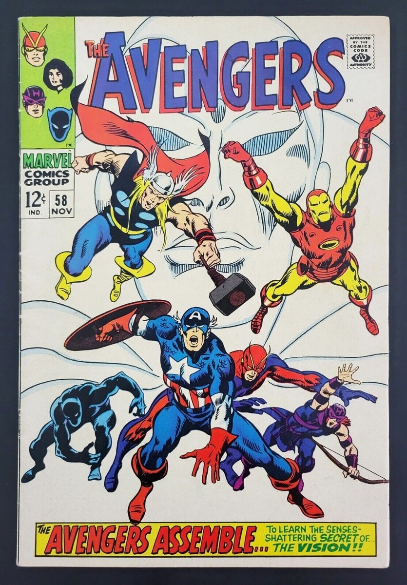アメコミ・英語 アベンジャーズ AVENGERS: MYTHOS THE AVENGERS #58 (NOVEMBER 1968) SECOND VISION ~ DECENT