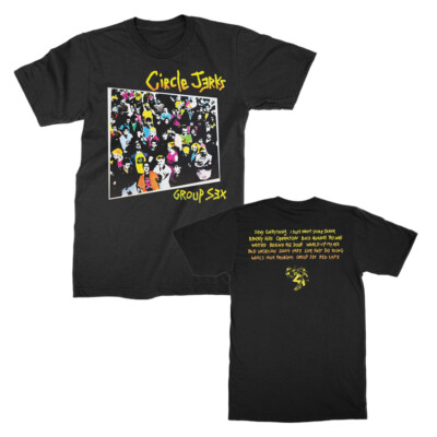 CIRCLE JERKS Shirt S M L XL Black Flag/Adolescents/RKL/Descendents/Germs/Void/HC