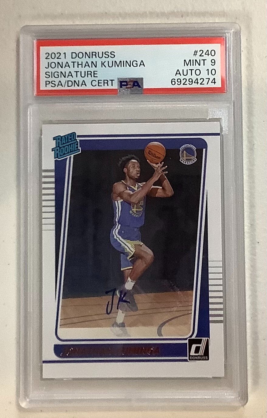 2021 Panini Donruss Jonathan Kuminga Rated Rookie RC Auto Mint PSA 9 2021-panini-donruss-jonathan-kuminga-rated-rookie-rc-auto-mint-psa-9
