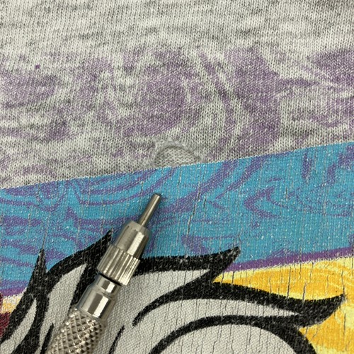 Vintage 90s LITTLE MERMAID Ursula "personal ad" gray tee Disney licensed L/XL - 第 9/9 張圖片