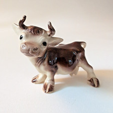 Vintage Rare Hagen Renaker Brown MAMA Cow Miniature Figurines USA Cartoon Udders