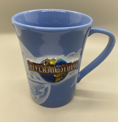 Universal Studios Mug Ceramic Coffee Cup Embossed 3D Planet Earth Blue 2009 16oz