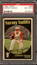 1959 Topps Baseball #184 Harvey Haddix PSA 8