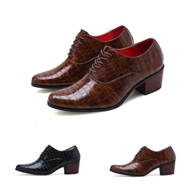 SAOLA Scarpe uomo ecopelle stringate a punta tacco medio cubano casual eleganti festa