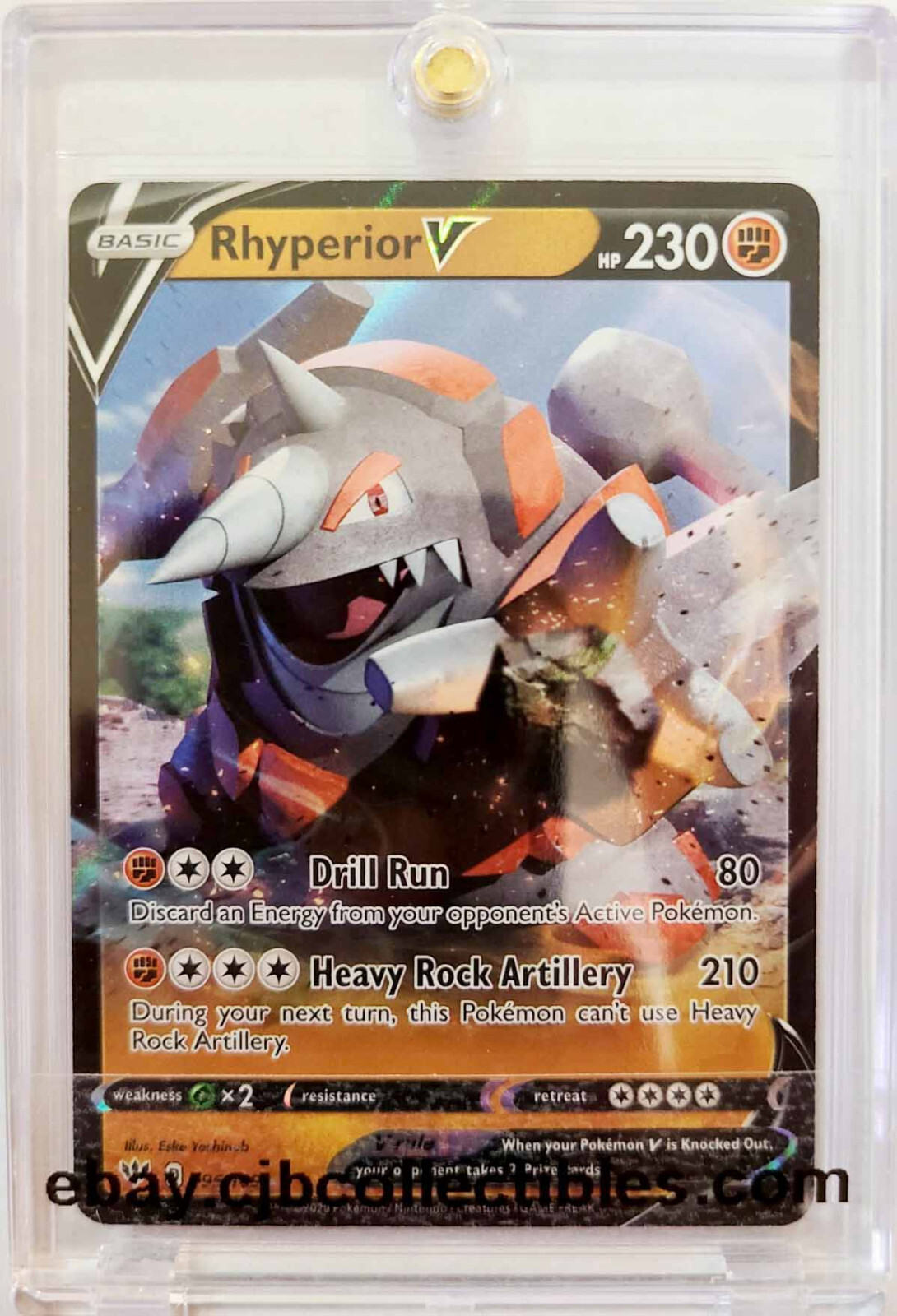 Pokémon RHYPERIOR V 095/189 Holo Ultra Rare Darkness Ablaze - Near Mint 🍒