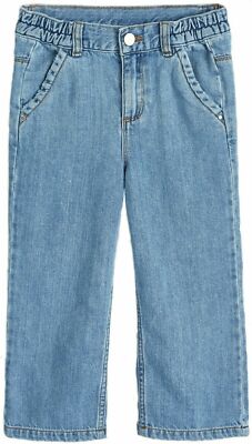 Mädchen JEANS DISTRESSED WEITES BEIN Ankle Grazer blau DENIM Hose NEXT | 3 Jahre