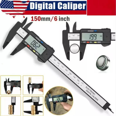 6'' 150mm Digital Caliper Micrometer LCD Gauge Vernier Electronic Measuring Tool