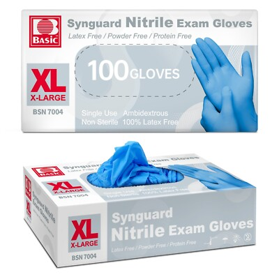 #ad Blue Nitrile Medical Gloves Powder Free Latex Free Food Grade Disposable Glove $69.98