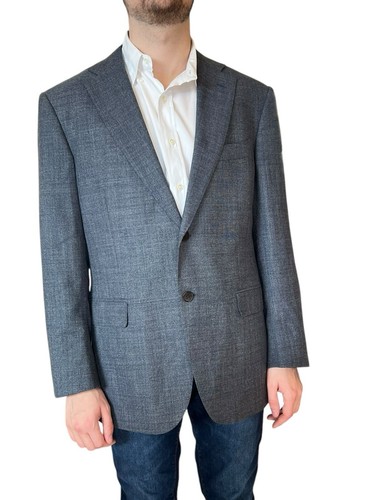 TUTA UOMO SUITSUPPLY REDA SUPER 110'S LANA GRIGIA GIACCA CAPPOTTO SPORTIVO BLAZER 52 42 - Foto 6 di 15