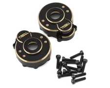 Treal Hobby Heavy Brass Outer Portal Housing Covers for Traxxas TRX-4 (Black) (2