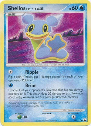 Pokemon Platinum Rising Rivals Single Card Common Shellos East Sea 79/111