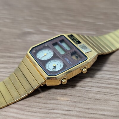 CITIZEN ANA-DIGI TEMP ゴールド腕時計 CITIZEN ANA-DIGI TEMP ゴールド腕時計