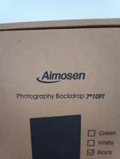 Aimosen 10'x7' Black Photography Backdrop NIB