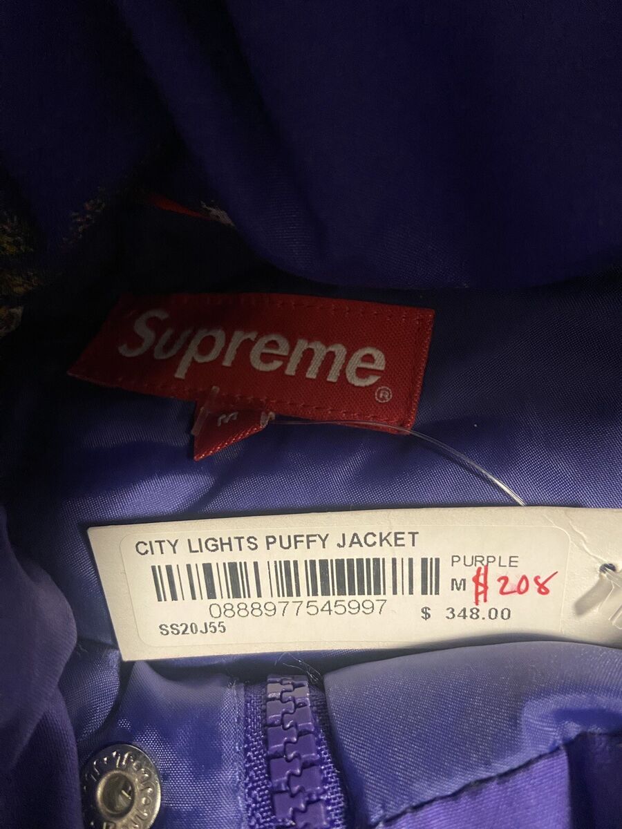 Supreme SS20 City Lights Puffy Jacket Purple Size Medium | eBay Supreme SS20 City Lights Puffy Jacket Purple Size Medium | eBay