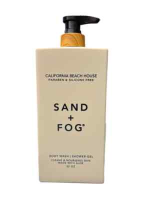 SAND + FOG CALIFORNIA BEACH HOUSE Shower Gel Body Wash Pump Dispenser 32 oz