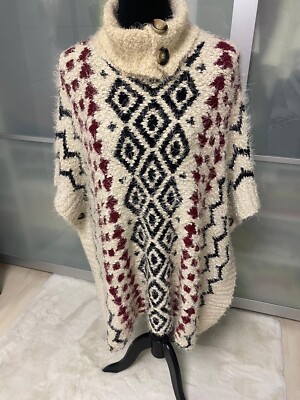 Redsoul Aix en Provence Damen Poncho Größe M(92 A x 67 L x Ärmel Raglan 44 cm)