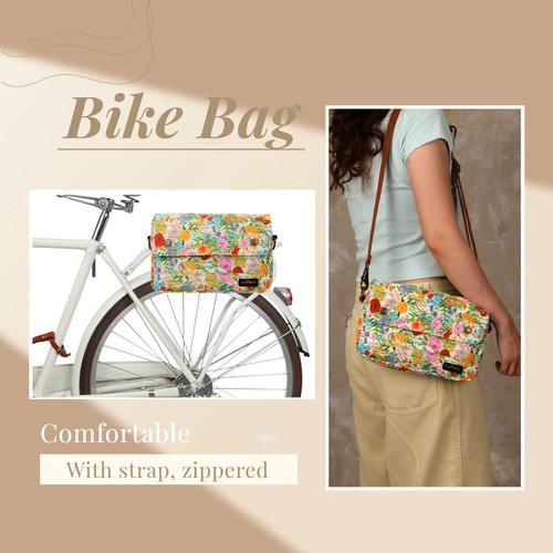 Tourbon Bicycle Pouch Saddle Case e-Bike Handlebar/Rear/Tube/Frame Shoulder Bag - Picture 3 of 24