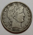 1915 D Barber Half Dollar DU133