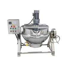 TECHTONGDA 52.8Gal Cooking Jacketed Kettle 200L Tilting Jacketed Pot 36RPM 220V