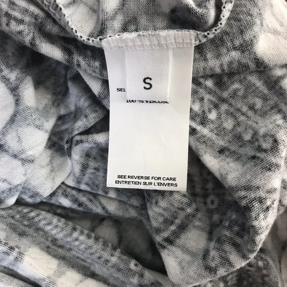 Thakoon платье женщин S черный цветочный Shift ассиметричный шеи крышка рукав вязаный - Изображение 4 из 4