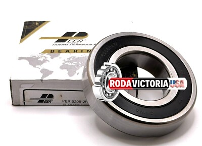PEER 6208 2RLD D V2 DEEP GROOVE BALL BEARING, RUBBER SEALED 40x80x18mm 6208 2RS