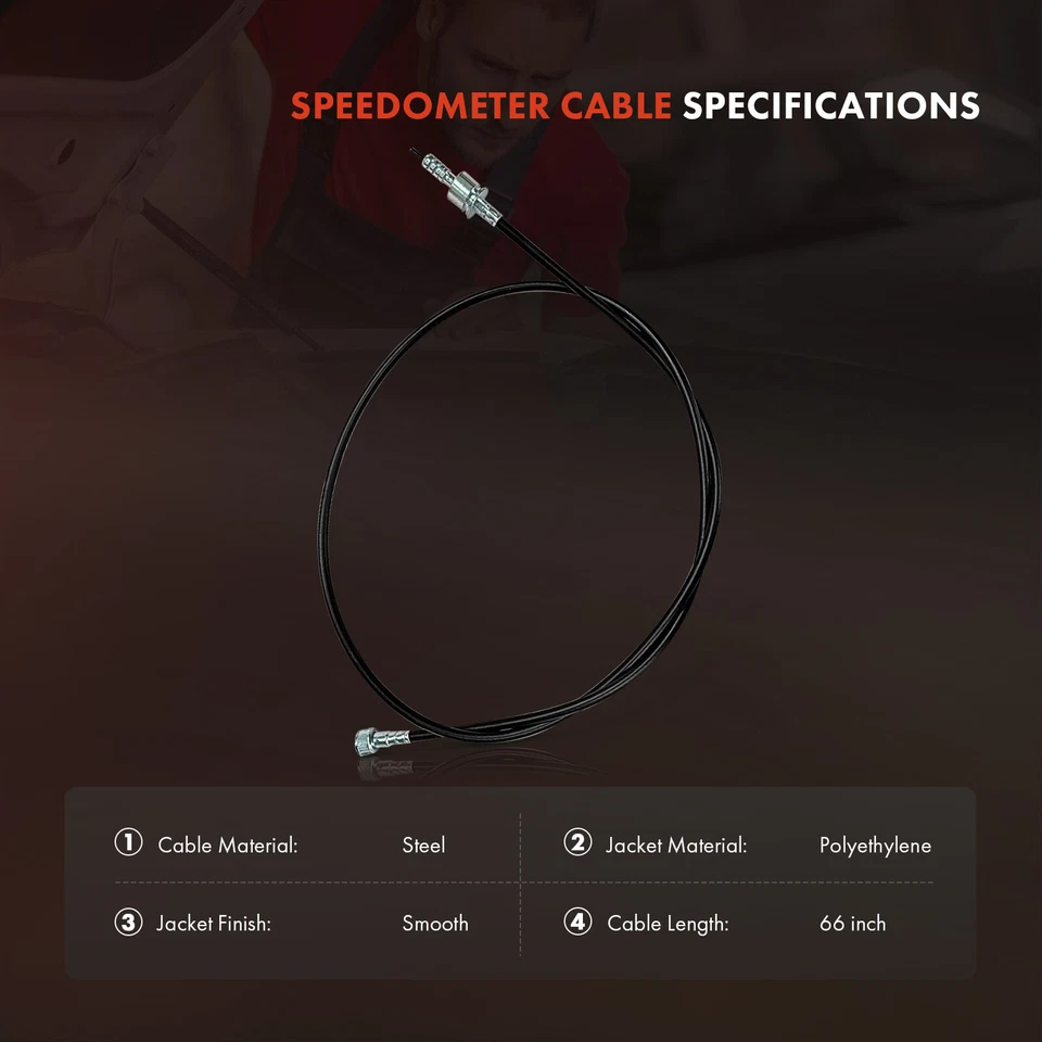 Cable velocímetro 66 pulgadas para Ford Mustang Custom 300 Falcon Granada Torino Elite Foto 4 de 4