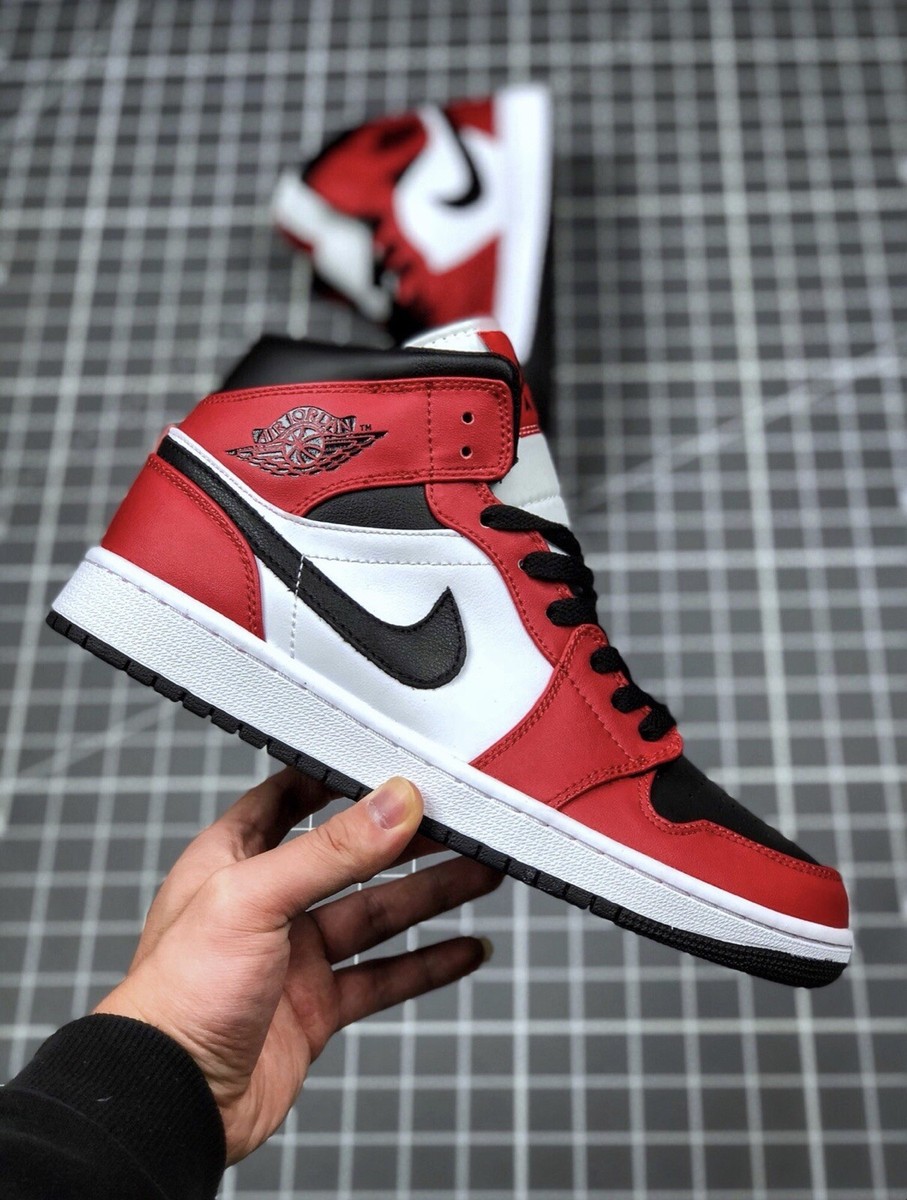 Nike Air Jordan 1 Mid Chicago Bred Toe Lost & Found Men Sz 8