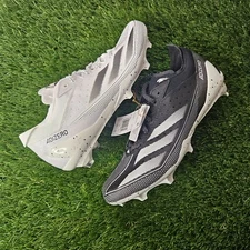 Adidas Adizero Football Cleats New Sizes 7.5-13 White Black Snack Attack Oreo