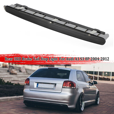 Smoke LED Third 3RD Brake Light Tail Stop Lamp For Audi A3 S3 Hatchback 2004-12