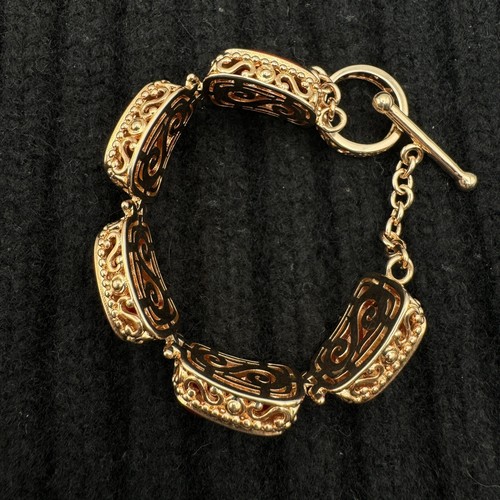 Vintage Sterling Natural Red Coral Bracelet Rose Gold Plated BBJ JZ China 925 - Picture 8 of 10